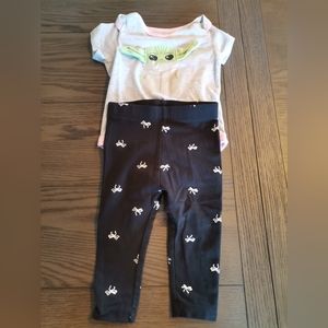 Matching set Star Wars+Joe Fresh size 6-12M